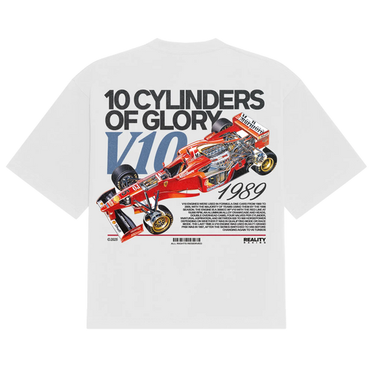 10 Cylinders of Glory Tee Reality Racing