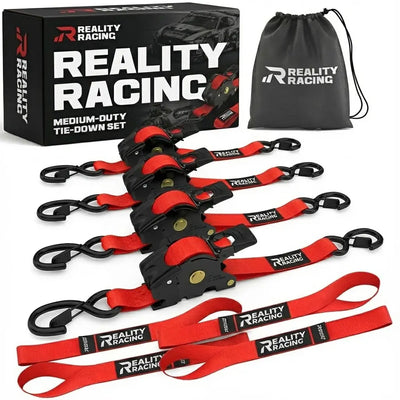 RealityRacing 1" x 10' Retractable Ratchet Straps