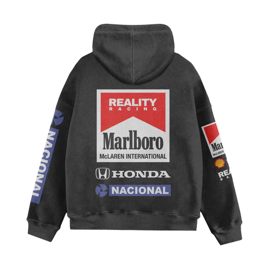 Washed Senna Inspired Hoodie Reality Racing