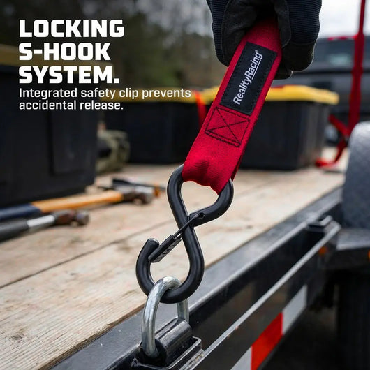 RealityRacing 1" x 10' Retractable Ratchet Straps