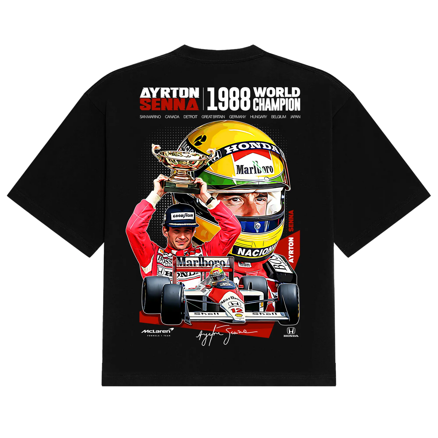 Senna 1988 Champion Tee Reality Racing