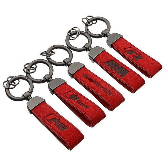 Alcantara Car Logo Keychain