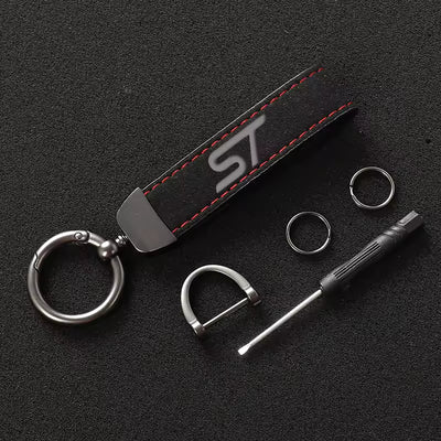 Alcantara Car Logo Keychain