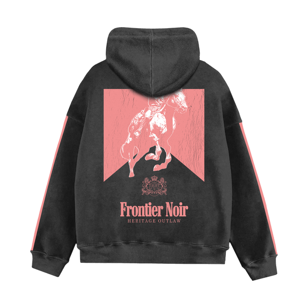 Pink Frontier Noir Hoodie
