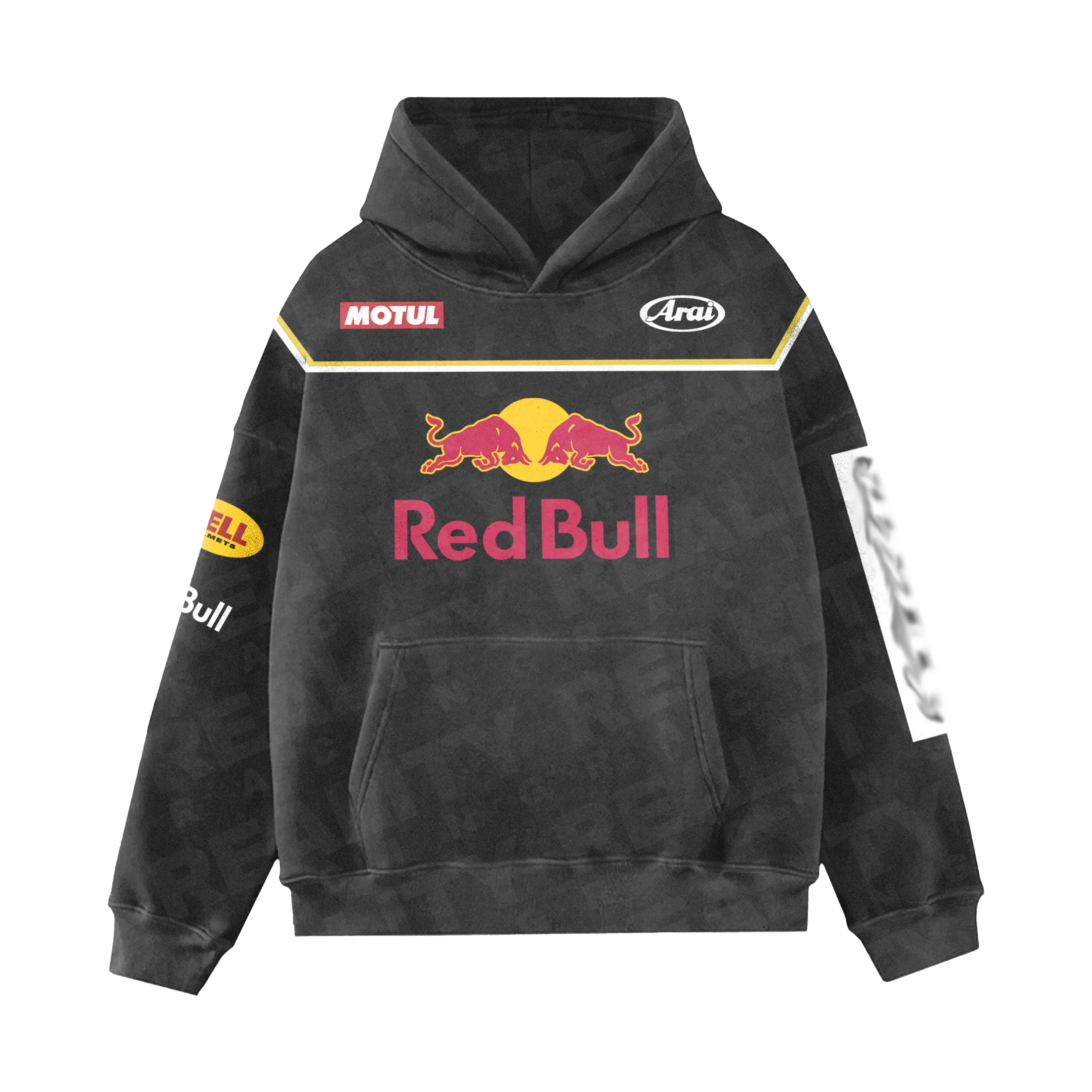 Washed Moto Inspired Hoodie