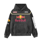 Washed Moto Inspired Hoodie