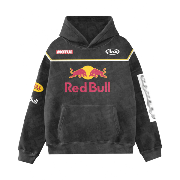 Washed Moto Inspired Hoodie